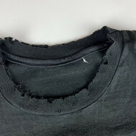 Vintage Aaron Tippin T-shirt Size Large Black Concert Distressed Single stitch - Picture 10 of 12